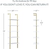 image:imageNathan James Theo 5Shelf Black Modern Bookcase Open Wall Mount Ladder Bookshelf with Industrial Metal FrameTheo WhiteGold