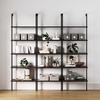 image:imageNathan James Theo 5Shelf Black Modern Bookcase Open Wall Mount Ladder Bookshelf with Industrial Metal FrameWalnutMatte Black
