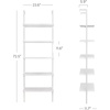 image:imageNathan James Theo 5Shelf Black Modern Bookcase Open Wall Mount Ladder Bookshelf with Industrial Metal FrameWhite