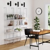 image:imageNathan James Theo 5Shelf Black Modern Bookcase Open Wall Mount Ladder Bookshelf with Industrial Metal FrameWhite