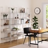 image:imageNathan James Theo 5Shelf Black Modern Bookcase Open Wall Mount Ladder Bookshelf with Industrial Metal FrameWhite