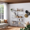 image:imageNathan James Theo 5Shelf Black Modern Bookcase Open Wall Mount Ladder Bookshelf with Industrial Metal FrameWhite