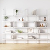 image:imageNathan James Theo 5Shelf Black Modern Bookcase Open Wall Mount Ladder Bookshelf with Industrial Metal FrameWhite