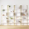 image:imageNathan James Theo 5Shelf Black Modern Bookcase Open Wall Mount Ladder Bookshelf with Industrial Metal FrameWhiteGold
