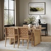 Rattan/Light Brown/Faux Leather