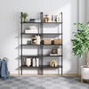 image:imageNathan James Theo 5Shelf Black Modern Bookcase Open Wall Mount Ladder Bookshelf with Industrial Metal FrameBlack