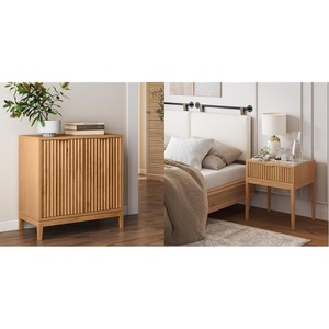 image:imageNathan James Jasper MidCentury Modern Storage Cabinet and Matching End Table Warm Pine and Natural Brown