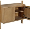image:imageNathan James Jasper Sideboard and Bookcase Set MidCentury Modern Solid Wood Entertainment Center or Wall Storage Unit with Fluted Doors 3 Accent Cabinets and 2 Bookshelves Set Light Brown