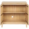 image:imageNathan James Jasper Sideboard and Bookcase Set MidCentury Modern Solid Wood Storage Unit with Fluted Doors for TVs up to 65 2 Cabinets and 2 Bookshelves Warm Pine
