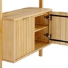 image:imageNathan James Jasper Sideboard and Bookcase Set MidCentury Modern Solid Wood Storage Unit with Fluted Doors for TVs up to 65 2 Cabinets and 2 Bookshelves Warm Pine