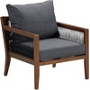 image:imageNathan James Twila Boho Outdoor Loveseat for Porch or Patio with Rattan Arms Outdoor Sofa with Solid Wood Frame Linen WhiteFreya BlackDark Brown