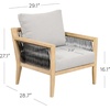 image:imageNathan James Twila Boho Outdoor Loveseat for Porch or Patio with Rattan Arms Outdoor Sofa with Solid Wood Frame Linen WhiteFreya Gray