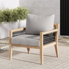 image:imageNathan James Twila Boho Outdoor Loveseat for Porch or Patio with Rattan Arms Outdoor Sofa with Solid Wood Frame Linen WhiteFreya Gray