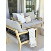image:imageNathan James Twila Boho Outdoor Loveseat for Porch or Patio with Rattan Arms Outdoor Sofa with Solid Wood Frame Linen WhiteFreya Gray