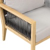 image:imageNathan James Twila Boho Outdoor Loveseat for Porch or Patio with Rattan Arms Outdoor Sofa with Solid Wood Frame Linen WhiteFreya Gray