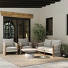 image:imageNathan James Twila Boho Outdoor Loveseat for Porch or Patio with Rattan Arms Outdoor Sofa with Solid Wood Frame Linen WhiteJagger Gray