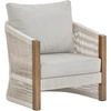 image:imageNathan James Twila Boho Outdoor Loveseat for Porch or Patio with Rattan Arms Outdoor Sofa with Solid Wood Frame Linen WhiteJagger Gray