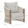 image:imageNathan James Twila Boho Outdoor Loveseat for Porch or Patio with Rattan Arms Outdoor Sofa with Solid Wood Frame Linen WhiteJagger Gray