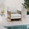 image:imageNathan James Twila Boho Outdoor Loveseat for Porch or Patio with Rattan Arms Outdoor Sofa with Solid Wood Frame Linen WhiteJagger Gray