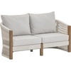 image:imageNathan James Twila Boho Outdoor Loveseat for Porch or Patio with Rattan Arms Outdoor Sofa with Solid Wood Frame Linen WhiteJagger Gray