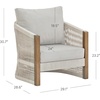 image:imageNathan James Twila Boho Outdoor Loveseat for Porch or Patio with Rattan Arms Outdoor Sofa with Solid Wood Frame Linen WhiteJagger Gray