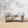 image:imageNathan James Twila Boho Outdoor Loveseat for Porch or Patio with Rattan Arms Outdoor Sofa with Solid Wood Frame Linen WhiteJagger Gray