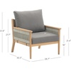 image:imageNathan James Twila Boho Outdoor Loveseat for Porch or Patio with Rattan Arms Outdoor Sofa with Solid Wood Frame Linen WhiteKayden Medium GrayLight Brown