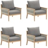 image:imageNathan James Twila Boho Outdoor Loveseat for Porch or Patio with Rattan Arms Outdoor Sofa with Solid Wood Frame Linen WhiteKayden Medium GrayLight Brown
