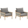 image:imageNathan James Twila Boho Outdoor Loveseat for Porch or Patio with Rattan Arms Outdoor Sofa with Solid Wood Frame Linen WhiteKayden Medium GrayLight Brown