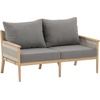 image:imageNathan James Twila Boho Outdoor Loveseat for Porch or Patio with Rattan Arms Outdoor Sofa with Solid Wood Frame Linen WhiteKayden Medium GrayLight Brown