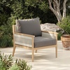 image:imageNathan James Twila Boho Outdoor Loveseat for Porch or Patio with Rattan Arms Outdoor Sofa with Solid Wood Frame Linen WhiteKayden Medium GrayLight Brown