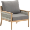 image:imageNathan James Twila Boho Outdoor Loveseat for Porch or Patio with Rattan Arms Outdoor Sofa with Solid Wood Frame Linen WhiteKayden Medium GrayLight Brown