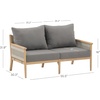 image:imageNathan James Twila Boho Outdoor Loveseat for Porch or Patio with Rattan Arms Outdoor Sofa with Solid Wood Frame Linen WhiteKayden Medium GrayLight Brown