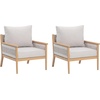 image:imageNathan James Twila Boho Outdoor Loveseat for Porch or Patio with Rattan Arms Outdoor Sofa with Solid Wood Frame Linen WhiteKayden WhiteLight Brown