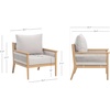 image:imageNathan James Twila Boho Outdoor Loveseat for Porch or Patio with Rattan Arms Outdoor Sofa with Solid Wood Frame Linen WhiteKayden WhiteLight Brown