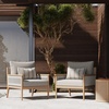 image:imageNathan James Twila Boho Outdoor Loveseat for Porch or Patio with Rattan Arms Outdoor Sofa with Solid Wood Frame Linen WhiteKayden WhiteLight Brown