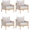 image:imageNathan James Twila Boho Outdoor Loveseat for Porch or Patio with Rattan Arms Outdoor Sofa with Solid Wood Frame Linen WhiteKayden WhiteLight Brown
