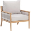 image:imageNathan James Twila Boho Outdoor Loveseat for Porch or Patio with Rattan Arms Outdoor Sofa with Solid Wood Frame Linen WhiteKayden WhiteLight Brown