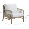 image:imageNathan James Twila Boho Outdoor Loveseat for Porch or Patio with Rattan Arms Outdoor Sofa with Solid Wood Frame Linen WhiteLuciano Gray