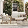 image:imageNathan James Twila Boho Outdoor Loveseat for Porch or Patio with Rattan Arms Outdoor Sofa with Solid Wood Frame Linen WhiteLuciano Gray