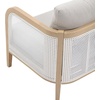 image:imageNathan James Twila Boho Outdoor Loveseat for Porch or Patio with Rattan Arms Outdoor Sofa with Solid Wood Frame Linen WhiteTwila GrayLight Brown