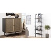 image:imageNathan James Boho Modern Storage Cabinet amp 5Shelf Industrial Bookcase Bundle  Black OakCane amp Black Metal