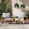 image:imageNathan James Twila Boho Outdoor Loveseat for Porch or Patio with Rattan Arms Outdoor Sofa with Solid Wood Frame Linen WhiteFreya Gray