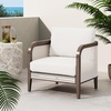 image:imageNathan James Twila Boho Outdoor Loveseat for Porch or Patio with Rattan Arms Outdoor Sofa with Solid Wood Frame Linen WhiteGraphitewhitelinen White