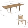 image:imageNathan James Andy Mid Century Modern Dining Set Extendable 8Seater Dining Table Set with 4 Upholstered Dining Chairs Brushed BlackBohemian