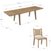 image:imageNathan James Andy Mid Century Modern Dining Set Extendable 8Seater Dining Table Set with 4 Upholstered Dining Chairs Brushed BlackBohemian