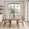 image:imageNathan James Andy Mid Century Modern Dining Set Extendable 8Seater Dining Table Set with 4 Upholstered Dining Chairs Brushed BlackBohemian
