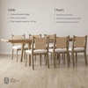 image:imageNathan James Andy Mid Century Modern Dining Set Extendable 8Seater Dining Table Set with 4 Upholstered Dining Chairs Brushed BlackBohemian