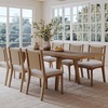 image:imageNathan James Andy Mid Century Modern Dining Set Extendable 8Seater Dining Table Set with 4 Upholstered Dining Chairs Brushed BlackBohemian