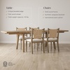 image:imageNathan James Andy Mid Century Modern Dining Set Extendable 8Seater Dining Table Set with 4 Upholstered Dining Chairs Brushed BlackBohemian